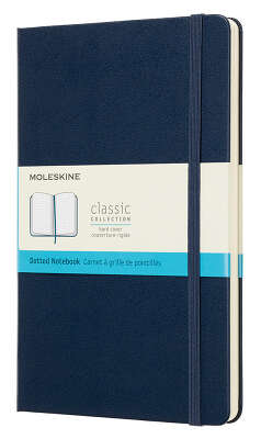 Блокнот Moleskine CLASSIC QP066B20 Large 130х210мм 240стр. пунктир твердая обложка синий сапфир