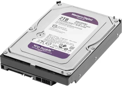 Жесткий диск SATA3 2Tb [WD23PURZ] (HDD) Western Digital Purple Surveillance, 5400rpm, 256Mb