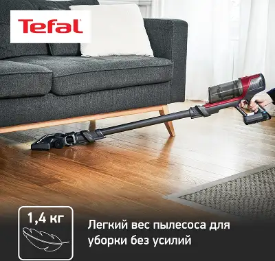 Пылесос Tefal TY6878WO серый/красный