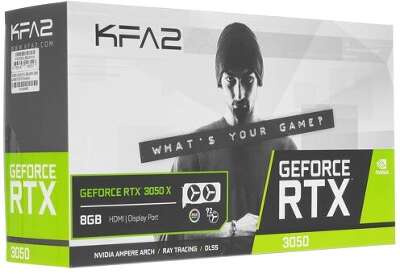 Видеокарта KFA2 NVIDIA nVidia GeForce RTX 3050 X BLACK 8Gb DDR6 PCI-E HDMI, 3DP