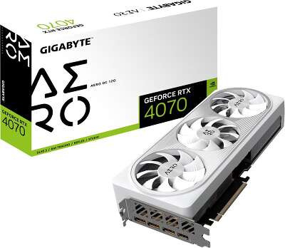 Видеокарта GIGABYTE NVIDIA nVidia GeForce RTX 4070 AERO OC 12Gb DDR6X PCI-E HDMI, 3DP