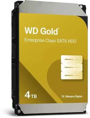 Жесткий диск SATA 6Gb/s 4Tb [WD4004FRYZ] (HDD) Western Digital Gold, 7200rpm, 256Mb