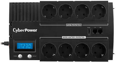 ИБП CyberPower BR1000ELCD, 1000VA, 600W, EURO