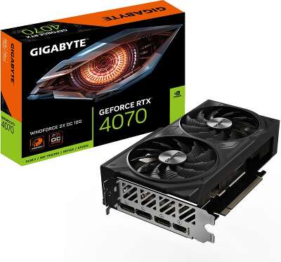 Видеокарта GIGABYTE NVIDIA nVidia GeForce RTX 4070 WINDFORCE OC 12Gb DDR6X PCI-E HDMI, 3DP