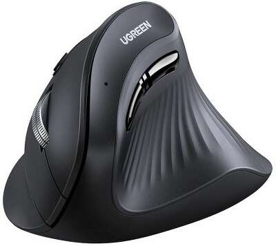 Беспроводная мышь вертикальная UGREEN MU008 (25444) Wireless Vertical Mouse 2.4 GHz&BT. Цвет: черный