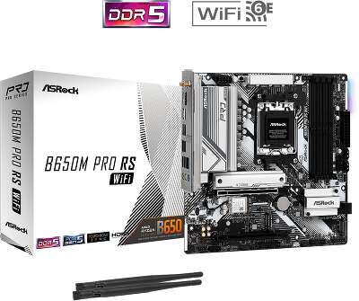 Материнская плата mATX LGAAM5 ASRock B650M PRO RS WIFI