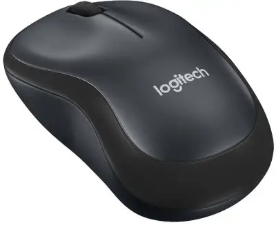 Мышь Logitech Silent M220 темно-серый/черный оптическая 1000dpi silent беспров. USB 2but (910-004895)