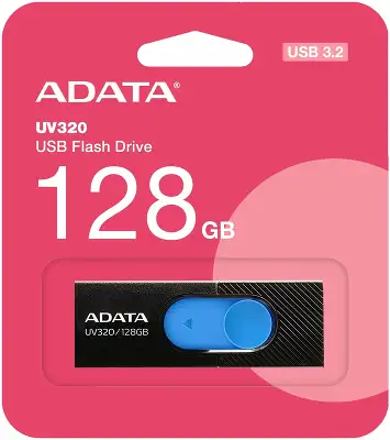 Флеш Диск A-Data 128Gb UV320 AUV320-128G-RBKBL USB3.2 черный