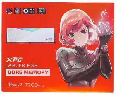 Набор памяти DDR5 DIMM Гб DDR7200 ADATA XPG Lancer RGB (AX5U7200C3416G-DCLARWH)
