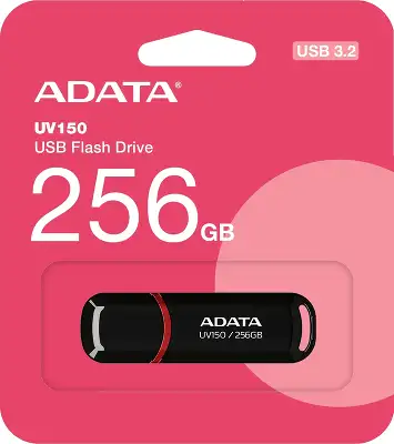 Флеш Диск A-Data 256Gb UV150 AUV150-256G-RBK USB3.0 черный