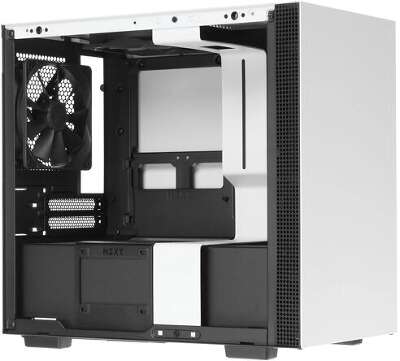 Корпус NZXT H210 Black/white, белый, mini-ITX, Без БП (CA-H210B-W1)