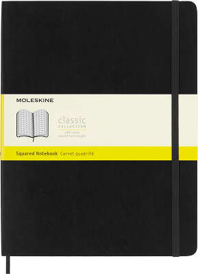 Блокнот Moleskine CLASSIC SOFT QP622 XLarge 190х250мм 192стр. клетка мягкая обложка черный