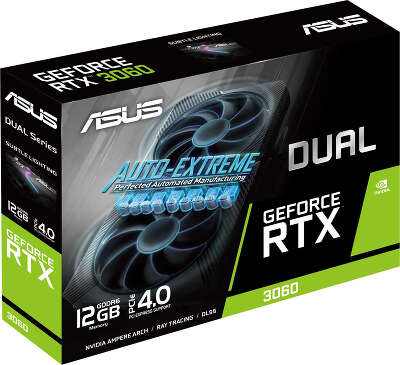 Видеокарта ASUS NVIDIA nVidia GeForce RTX 3060 Dual 12Gb DDR6 PCI-E HDMI, 3DP