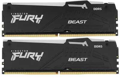 Набор памяти DDR5 DIMM 2x32Gb DDR5200 Kingston Fury Beast Black RGB (KF552C36BBEAK2-64)