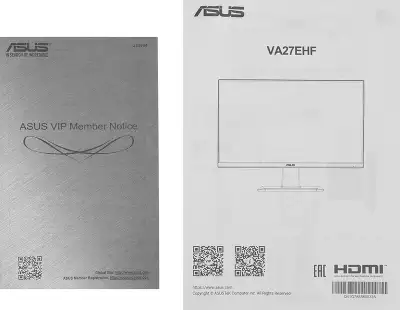 Монитор 27" ASUS Eye Care+ VA27EHF IPS FHD HDMI