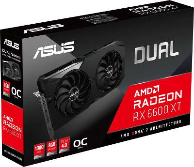 Видеокарта ASUS AMD Radeon RX 6600 XT Dual 8Gb DDR6 PCI-E HDMI, 3DP