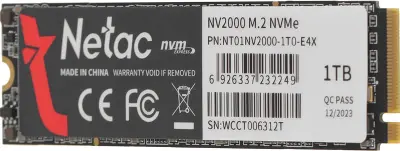 Твердотельный накопитель NVMe 1Tb [NT01NV2000-1T0-E4X] (SSD) Netac NV2000