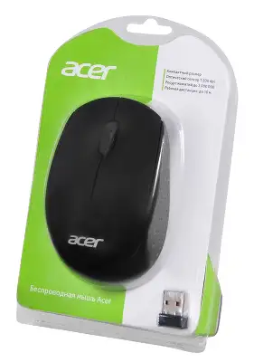 Мышь Acer OMR020 черный оптическая 1200dpi беспров. USB для ноутбука 3but (ZL.MCEEE.006)