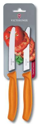 Набор ножей кухон. Victorinox Swiss Classic Tomato and Table Knife Set (6.7836.L119B) компл.:2предм. оранжевый блистер