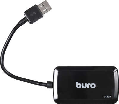 Концентратор Buro BU-HUB4-U3.0-S, 4xUSB 3.0, черный