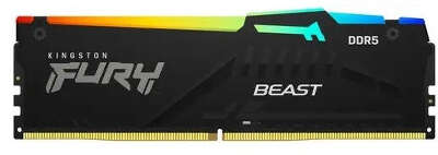 Модуль памяти DDR5 DIMM 16Gb DDR5600 Kingston FURY Beast Black RGB EXPO (KF556C36BBEA-16)