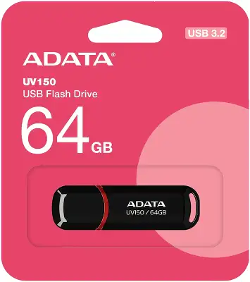 Флеш Диск A-Data 64GB AUV150 AUV150-64G-RBK USB3.0 черный