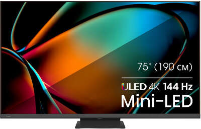 Телевизор LED Hisense 75" 75U8KQ темно-серый 4K Ultra HD 120Hz DVB-T DVB-T2 DVB-C DVB-S DVB-S2 USB WiFi Smart TV