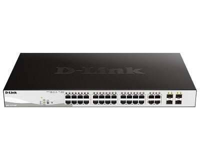 Коммутатор D-Link DGS-1210-28P/F 24x1Гбит/с 4xКомбо(1000BASE-T/SFP) 24PoE 193W управляемый