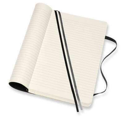 Блокнот Moleskine CLASSIC SOFT EXPENDED QP616EXP Large 130х210мм 400стр. линейка мягкая обложка черный