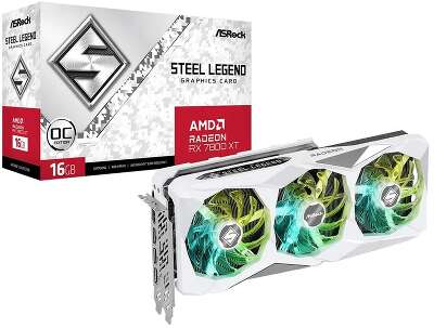 Видеокарта ASRock AMD Radeon RX 7800 XT Steel Legend 16Gb DDR6 PCI-E HDMI, 3DP