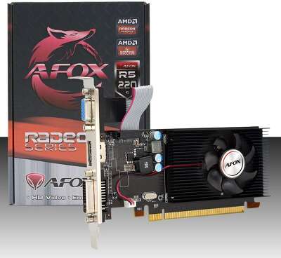 Видеокарта AFOX AMD Radeon R5 220 LP 2Gb DDR3 PCI-E VGA, DVI, HDMI