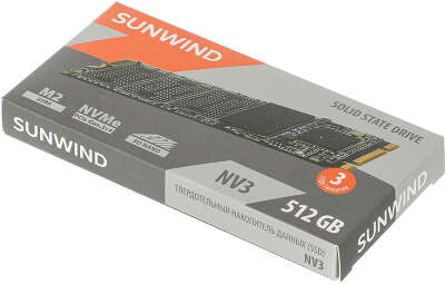 Накопитель SSD SunWind PCIe 3.0 x4 512GB SWSSD512GN3T NV3 M.2 2280