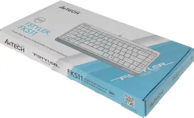 Клавиатура A4Tech Fstyler FKS11 белый/серый USB (FKS11 WHITE)