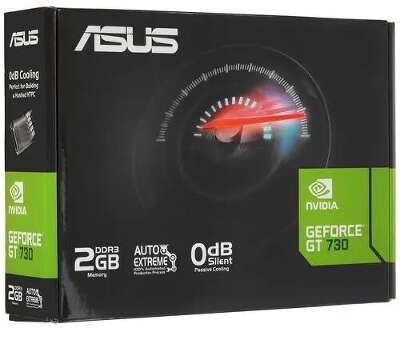 Видеокарта ASUS NVIDIA nVidia GeForce GT 730 GT730-SL-2GD3-BRK-EVO 2Gb DDR3 PCI-E VGA, DVI, HDMI