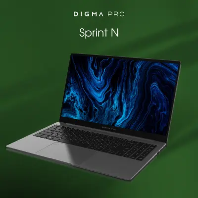 Ноутбук Digma Pro Sprint N 15.6" FHD IPS R5 5500U/16/512Gb SSD/W11Pro темно-серый