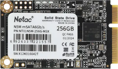 Твердотельный накопитель MSATA 256 ГБ Netac N5M [NT01N5M-256G-M3X]