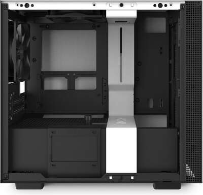 Корпус NZXT H210 Black/white, белый, mini-ITX, Без БП (CA-H210B-W1)