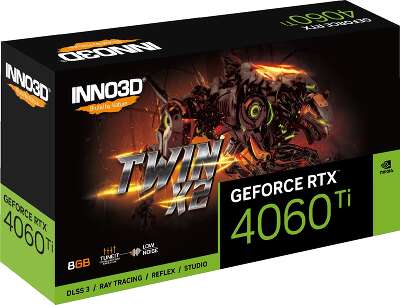 Видеокарта Inno3D NVIDIA nVidia GeForce RTX 4060Ti Twin X2 16Gb DDR6 PCI-E HDMI, 3DP