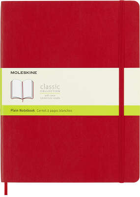 Блокнот Moleskine CLASSIC SOFT QP623F2 XLarge 190х250мм 192стр. нелинованный мягкая обложка красный