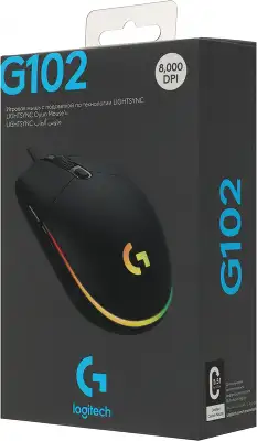 Мышь Logitech G102 LightSync черный оптическая 8000dpi USB 6but (910-005823)