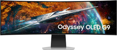 Монитор 49" Samsung Odyssey G9 S49CG954SI OLED 5120x1440 HDMI, DP, USB-Hub серебристый