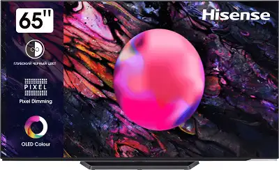 Телевизор 65" Hisense 65A85K, 4K UHD, DVB-T /T2 /C, HDMIx4, USBx2, WiFi, Smart TV, черный