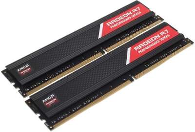 Набор памяти DDR4 DIMM 2x16Gb DDR2400 AMD R7 Performance Series Black Gaming Memory (R7S432G2400U2K)