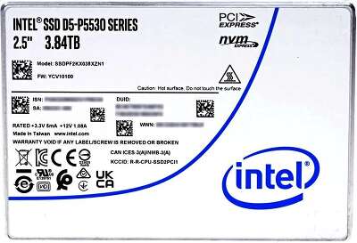 Твердотельный накопитель NVMe 3.84Tb [SSDPF2KX038XZN1] (SSD) Intel D5-P5530