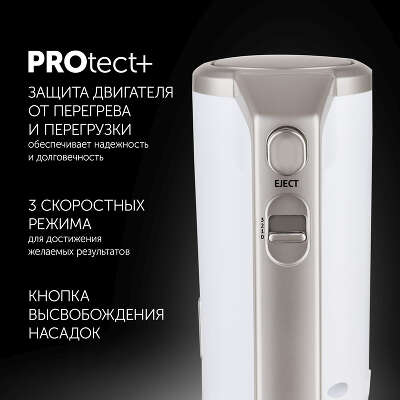 Миксер ручной Polaris PHM 2024 CordLess 200Вт белый