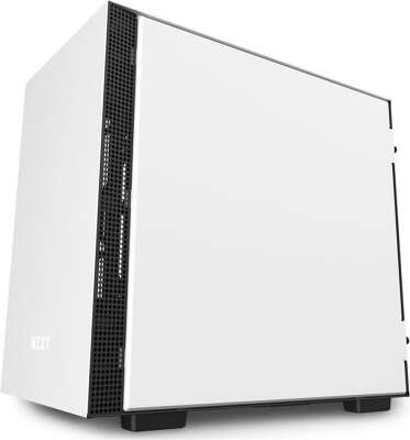 Корпус NZXT H210 Black/white, белый, mini-ITX, Без БП (CA-H210B-W1)