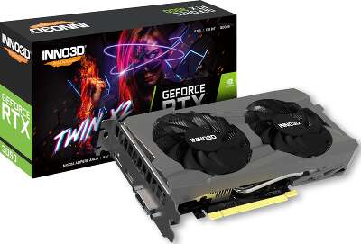 Видеокарта Inno3D NVIDIA nVidia GeForce RTX 3050 Twin X2 V2 8Gb DDR6 PCI-E HDMI, 3DP