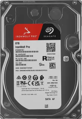 Жесткий диск SATA3 8Tb [ST8000NT001] (HDD) Seagate Ironwolf Pro, 7200rpm, 256Mb