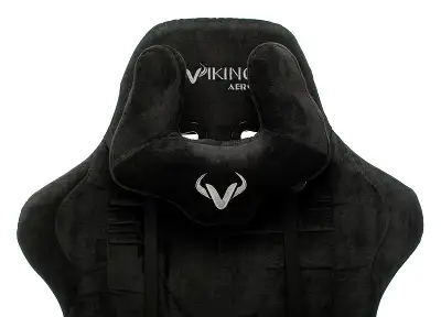 Кресло игровое Zombie VIKING KNIGHT Fabric черный Light-20 с подголов. крестов. металл