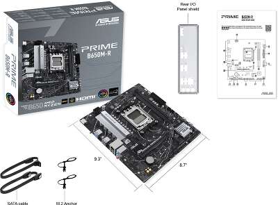 Материнская плата mATX LGAAM5 ASUS PRIME B650M-R